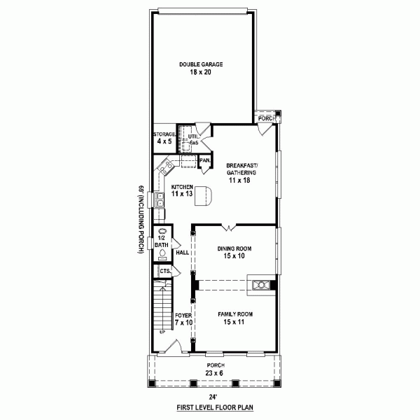 Narrow Lot Traditional Level One of Plan 47545