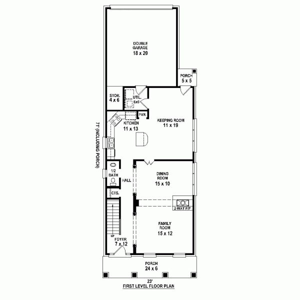 Narrow Lot Traditional Level One of Plan 47552