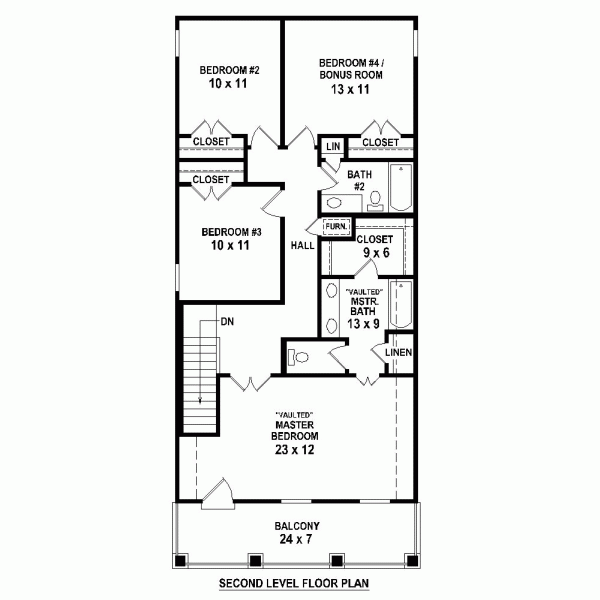 Narrow Lot Traditional Level Two of Plan 47552