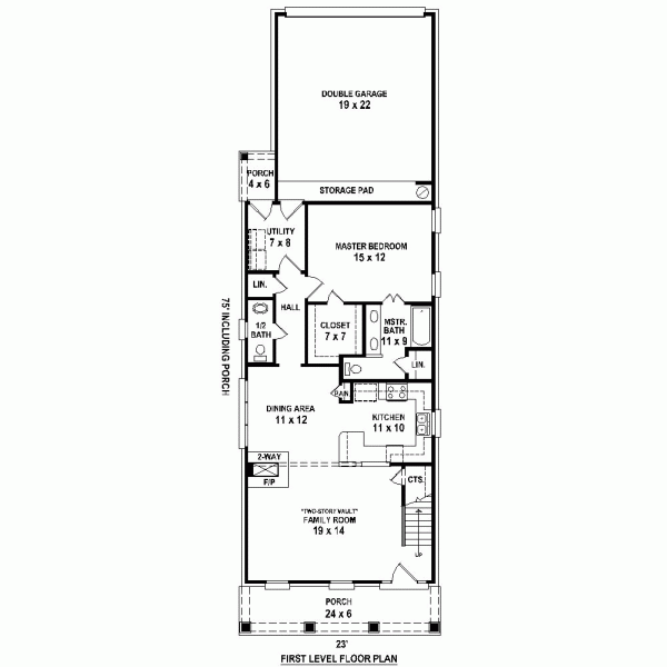 Narrow Lot Traditional Level One of Plan 47553