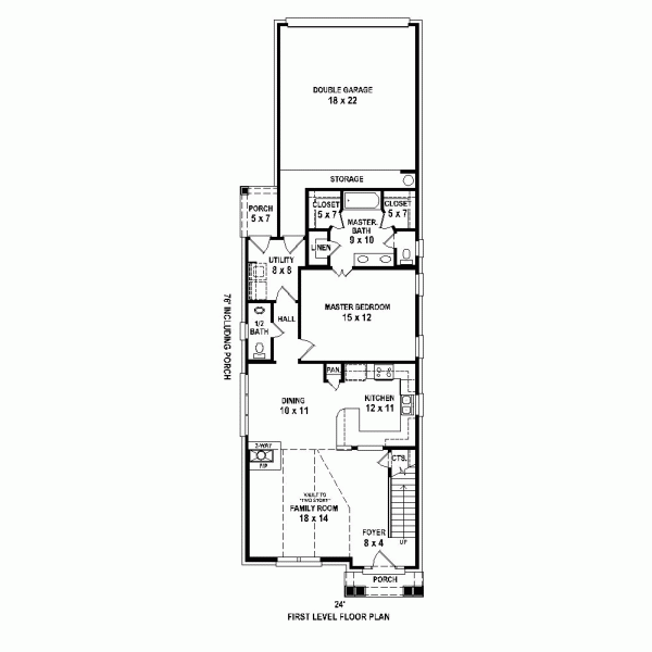 Narrow Lot Traditional Level One of Plan 47554