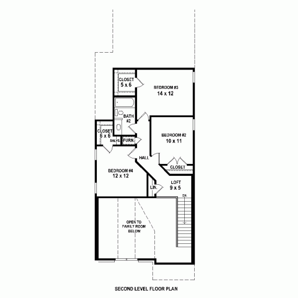 Narrow Lot Traditional Level Two of Plan 47554