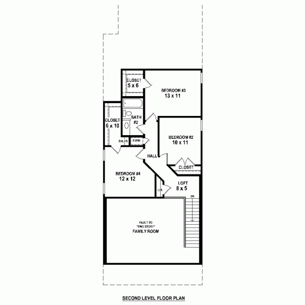 Narrow Lot Traditional Level Two of Plan 47556