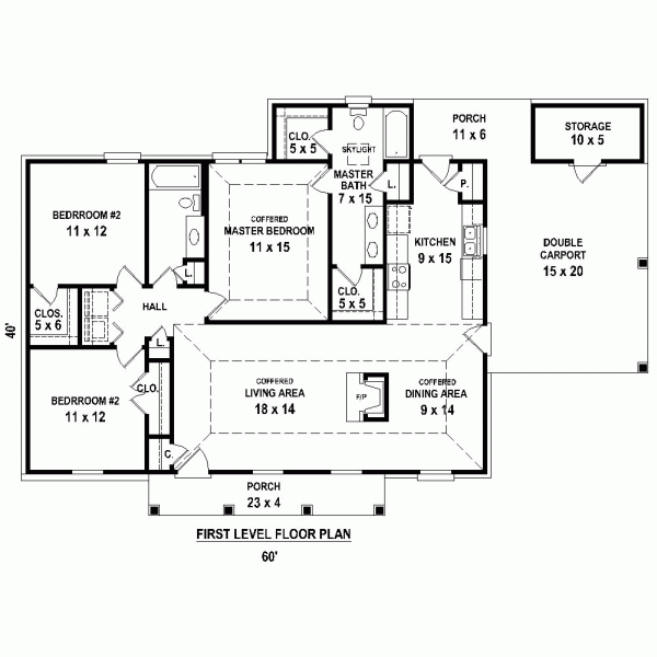 Country One-Story Level One of Plan 47572