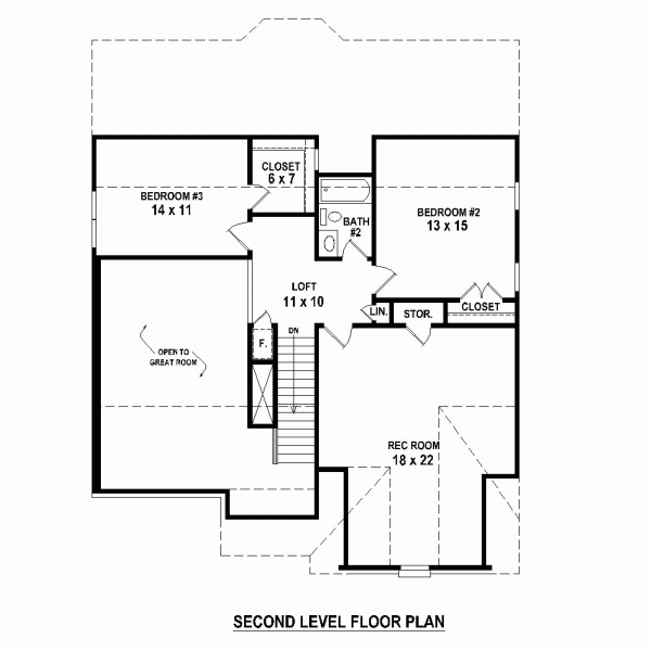 Narrow Lot Traditional Level Two of Plan 47580