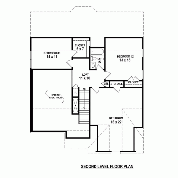 Narrow Lot Traditional Level Two of Plan 47581