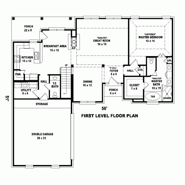 European Traditional Level One of Plan 47590