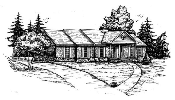 House Plan 47761 Elevation