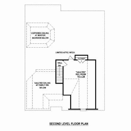 House Plan 47901 Second Level Plan