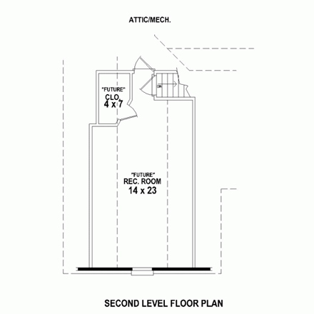 House Plan 47911 Second Level Plan