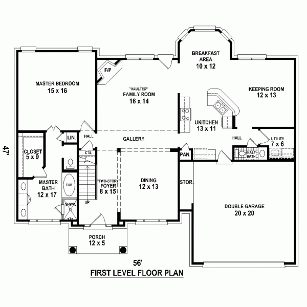 Traditional Level One of Plan 47918