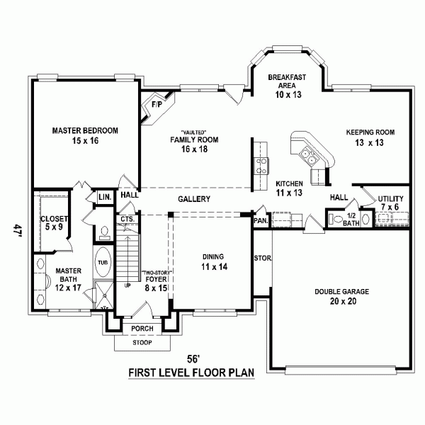 Traditional Level One of Plan 47919