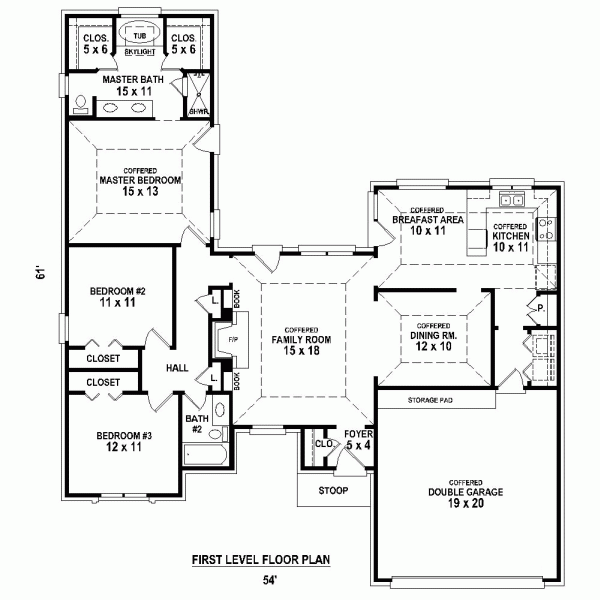 European One-Story Level One of Plan 47924