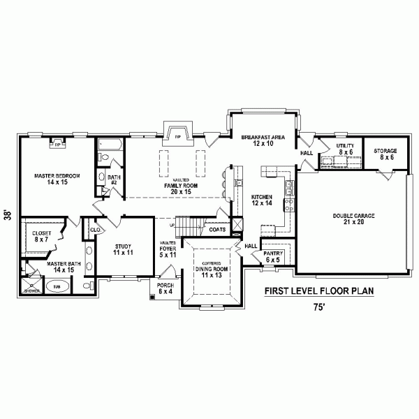 Traditional Level One of Plan 47934