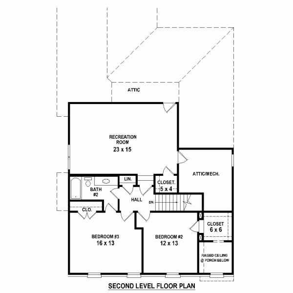 Narrow Lot Traditional Level Two of Plan 47961