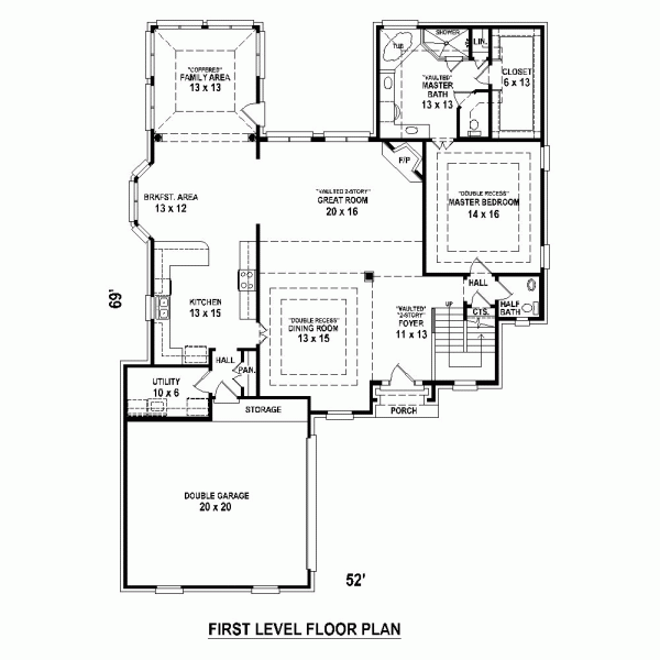 Contemporary Level One of Plan 47980