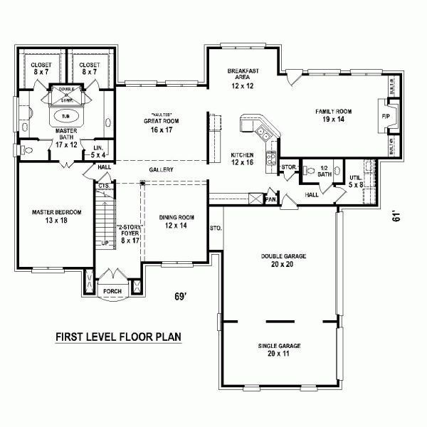 European Traditional Level One of Plan 47982