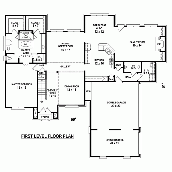 European Traditional Level One of Plan 47983