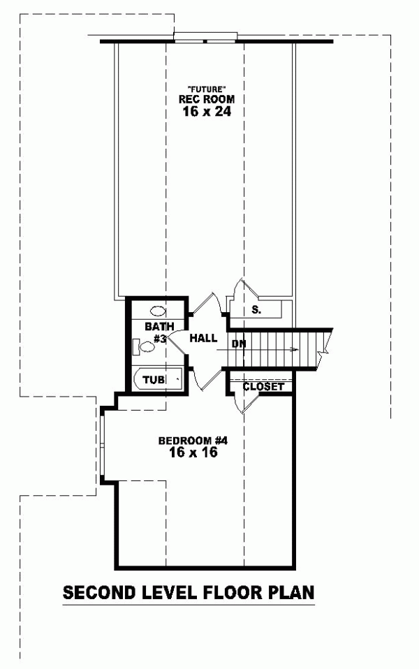 Bungalow Craftsman Level Two of Plan 47996