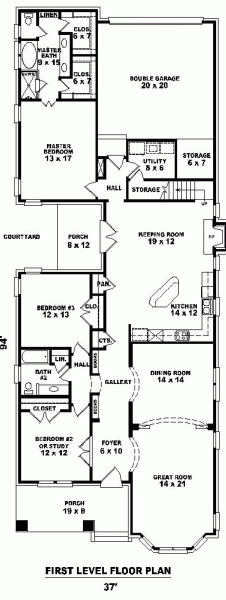 Craftsman Level One of Plan 47997