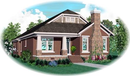 Bungalow Craftsman Elevation of Plan 47999