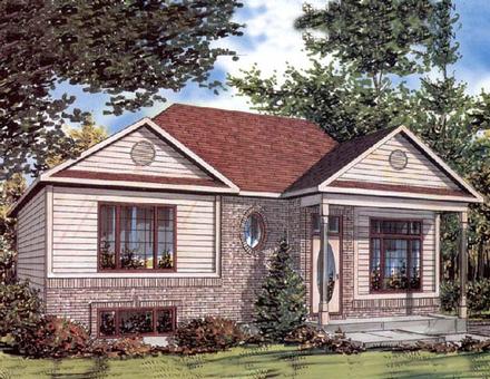 Bungalow Narrow Lot One-Story Elevation of Plan 48001