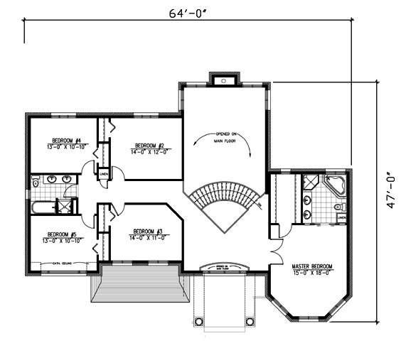 Bungalow Level Two of Plan 48002