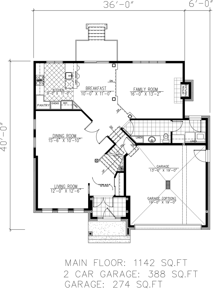 European Narrow Lot Level One of Plan 48005