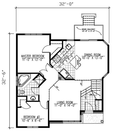 House Plan 48008 First Level Plan