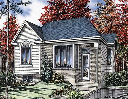 Bungalow Narrow Lot One-Story Elevation of Plan 48008