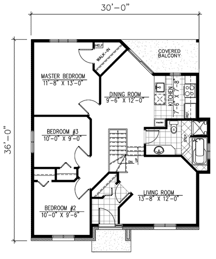 House Plan 48022 First Level Plan