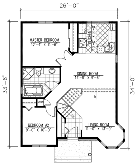 House Plan 48024 First Level Plan