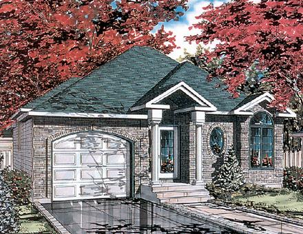 Bungalow Narrow Lot One-Story Elevation of Plan 48025