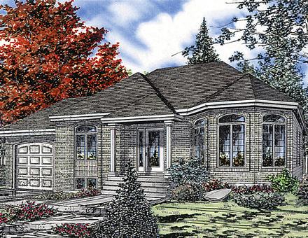 Bungalow Narrow Lot One-Story Elevation of Plan 48027