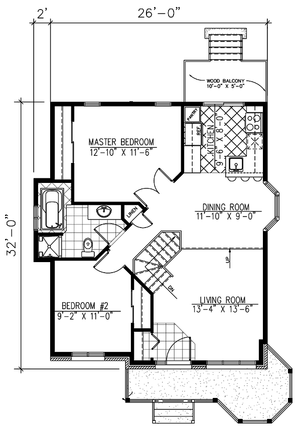 Bungalow Level One of Plan 48030