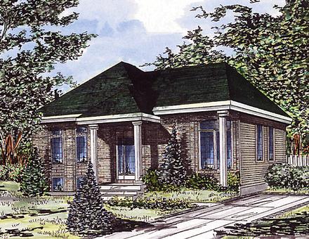 Bungalow Narrow Lot One-Story Elevation of Plan 48036