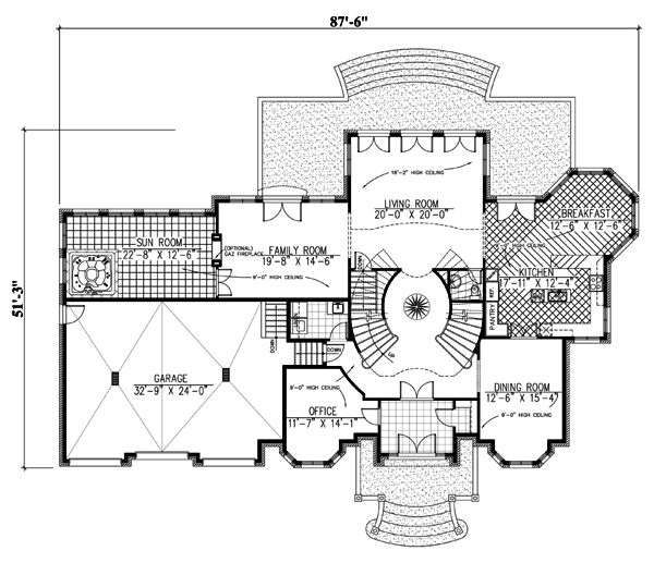 European Tudor Level One of Plan 48038