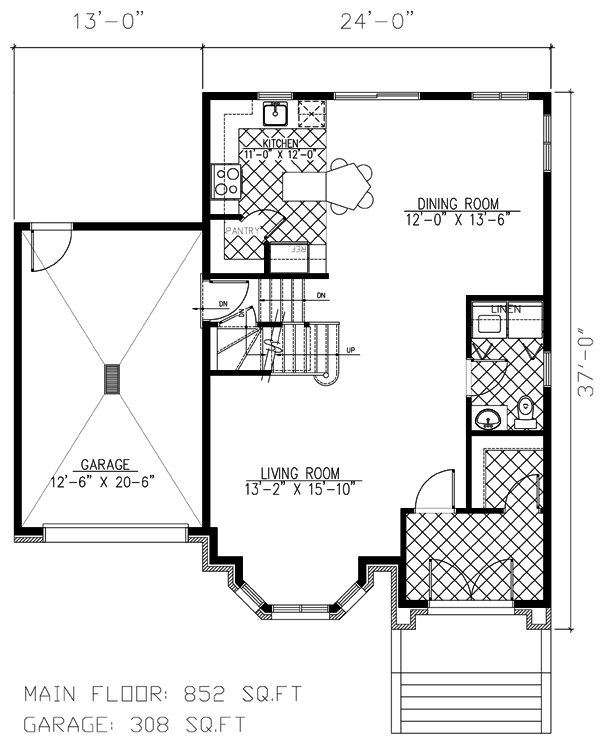 European Narrow Lot Level One of Plan 48058