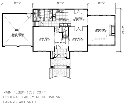 House Plan 48061 First Level Plan
