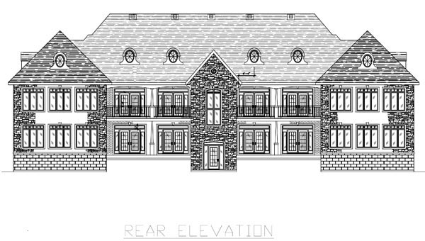  Rear Elevation of Plan 48075