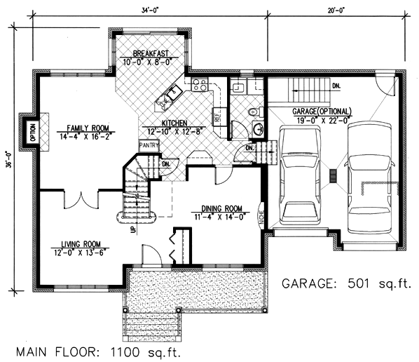 European Narrow Lot Level One of Plan 48088