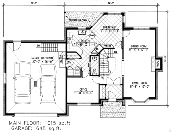 Narrow Lot Traditional Level One of Plan 48090
