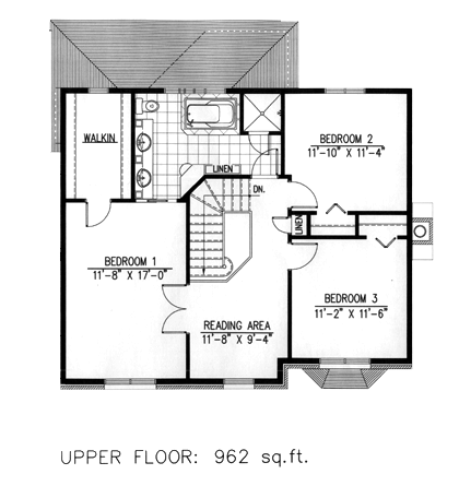 Narrow Lot Traditional Level Two of Plan 48090
