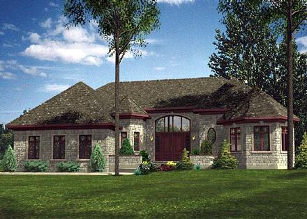 Contemporary One-Story Elevation of Plan 48091