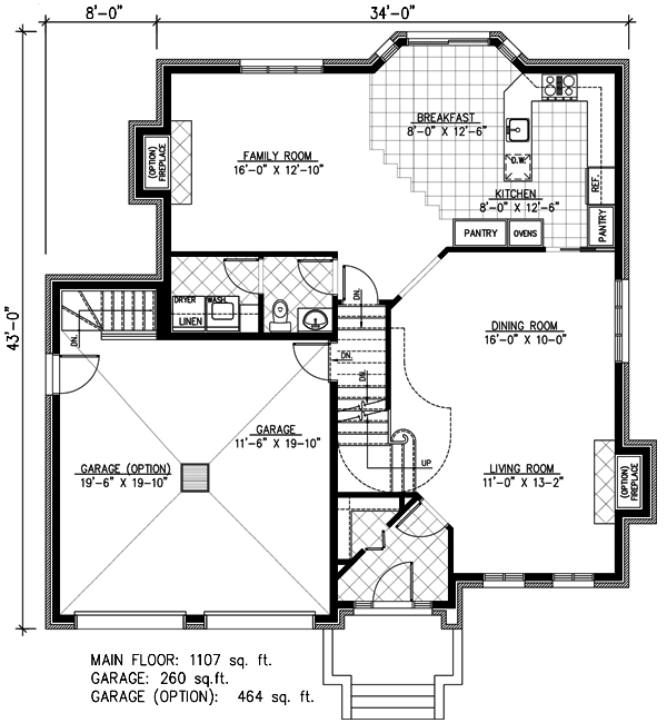 European Narrow Lot Level One of Plan 48097