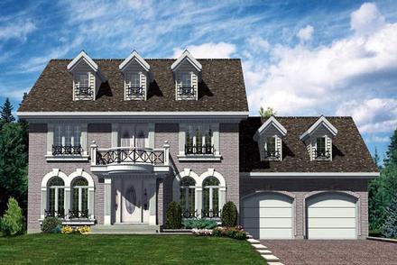 Colonial Narrow Lot Elevation of Plan 48113