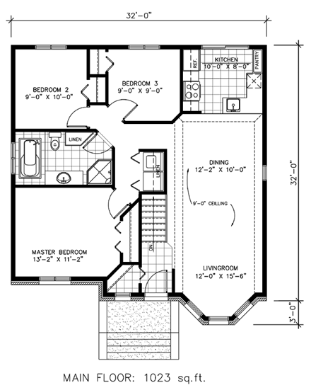 House Plan 48139 First Level Plan