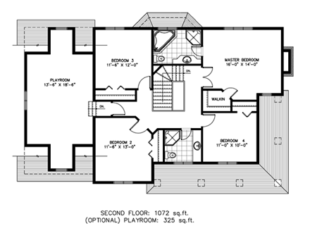 House Plan 48151 Second Level Plan