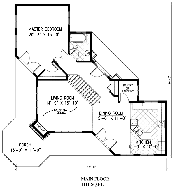 Contemporary Level One of Plan 48153