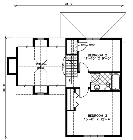 House Plan 48154 Second Level Plan
